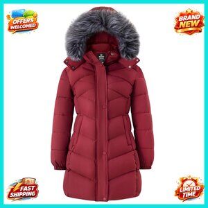 Long Puffer Jacket Waterproof Quilted Winter Coat Warm Elegant Chic Outerwear